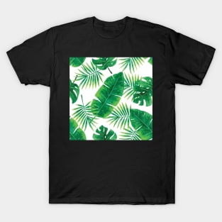 Palm Leaves Tropical Print T-Shirt